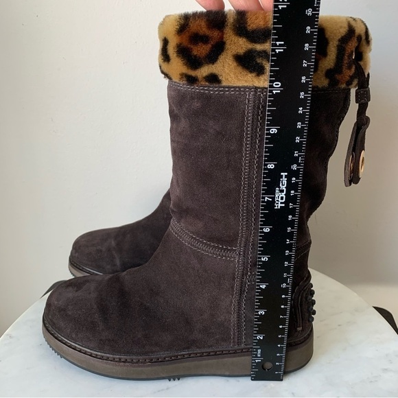 PRADA THE ORIGINAL CAR SHOE by PRADA Suede Brown Snow Boots Size 8 US 38.5 EU - Picture 11 of 16